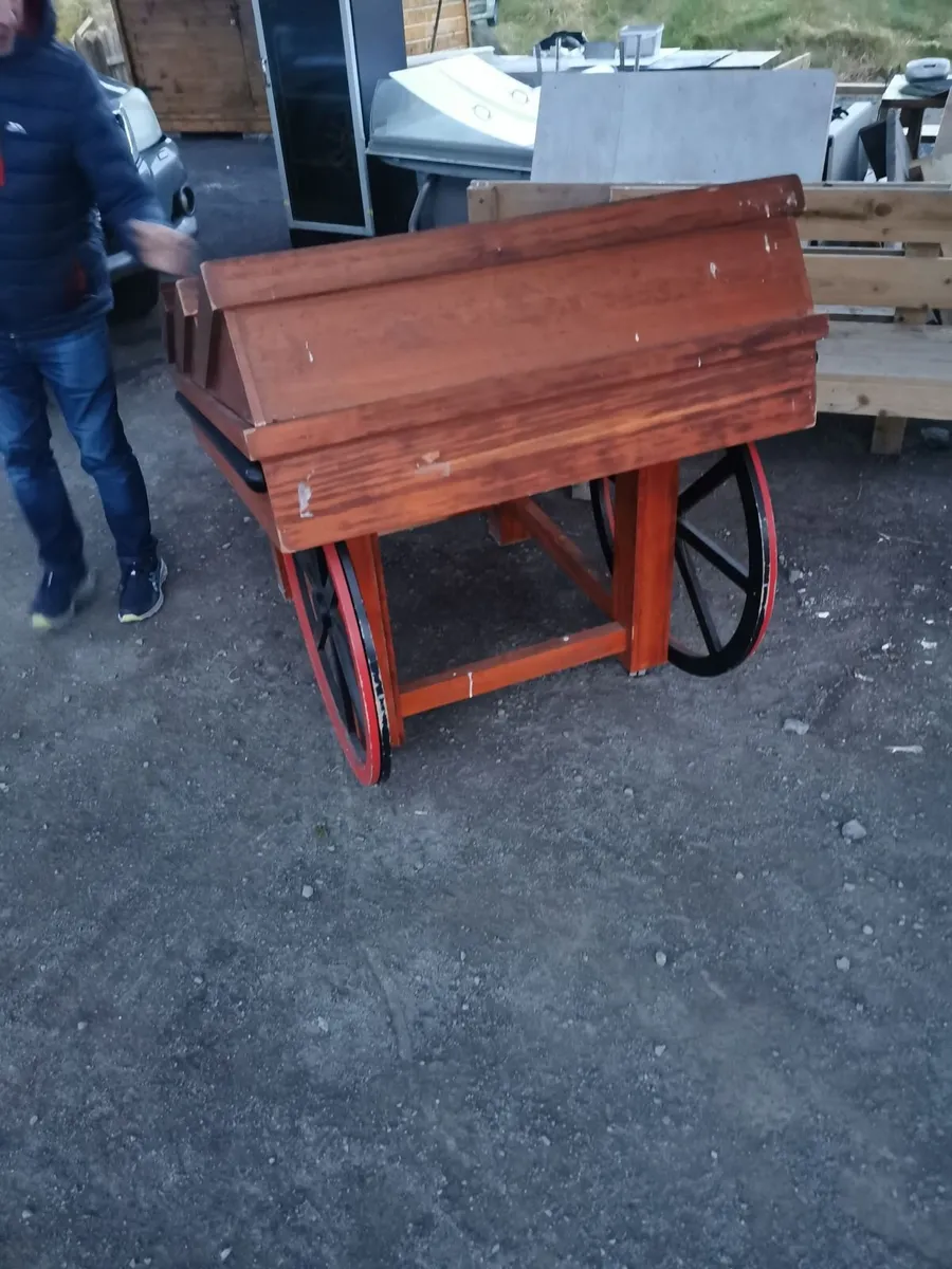 Wooden Display Cart / Market Stand for Sale - Image 4