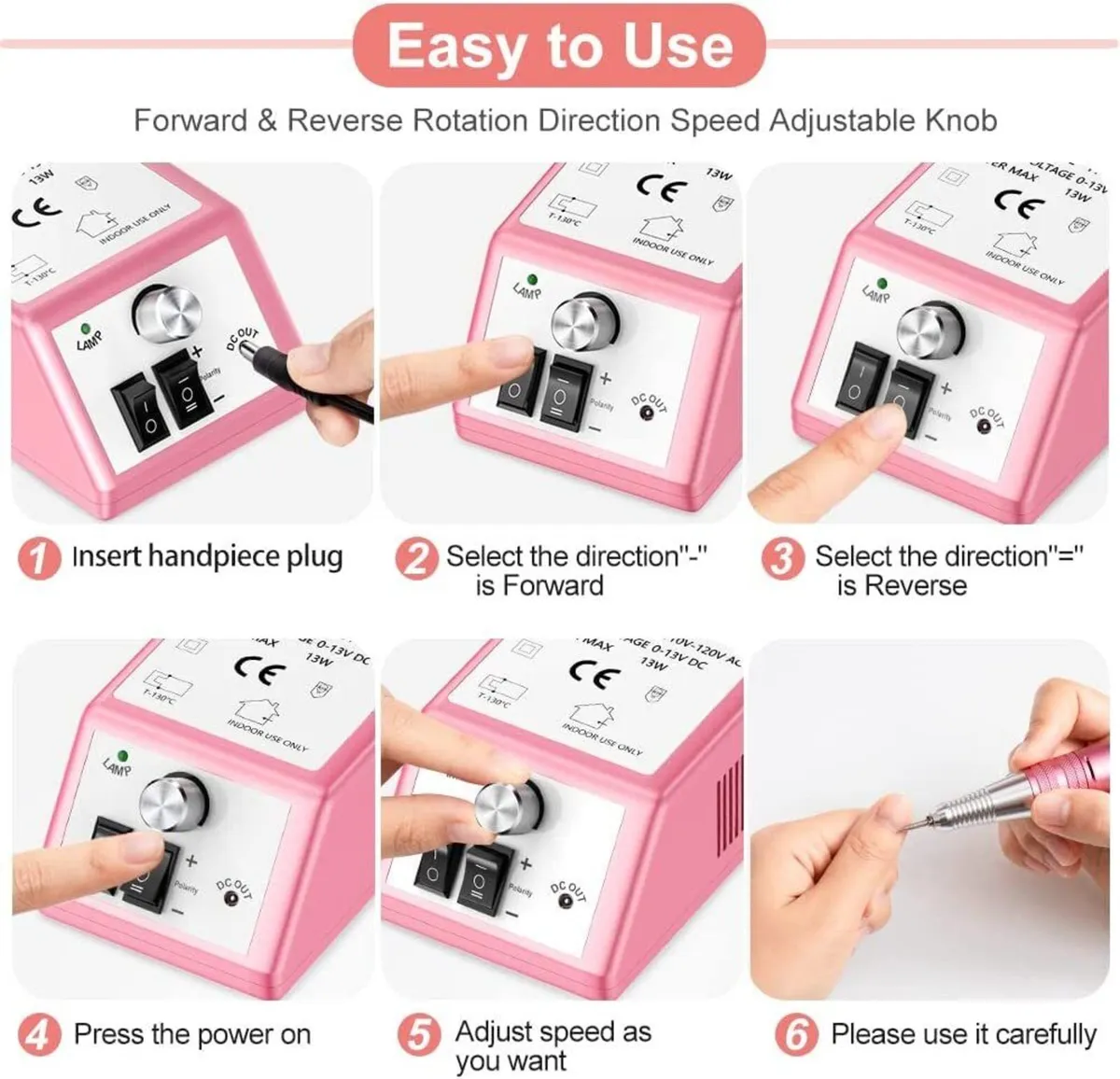 Electric Nail Drill for Acrylic Gel Nails - Image 2