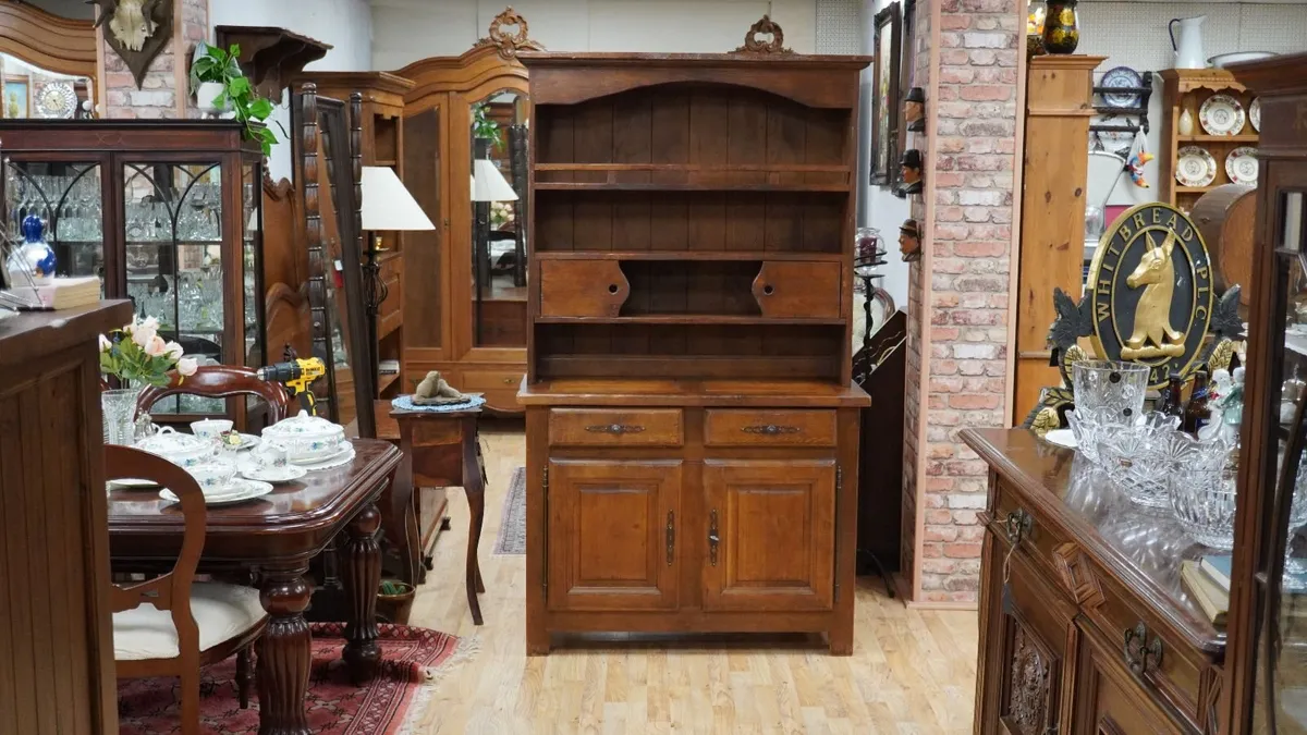 Rustic Solid Oak Kitchen Dresser - Image 1