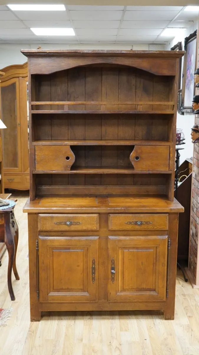 Rustic Solid Oak Kitchen Dresser - Image 2