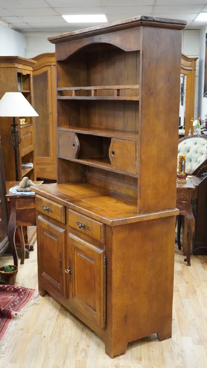 Rustic Solid Oak Kitchen Dresser - Image 3