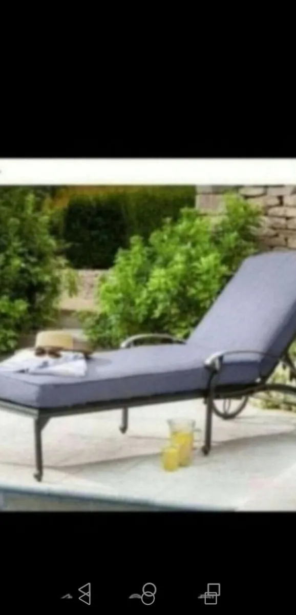 Brand New Antique Grey Cast Aluminium Lounger x 2 - Image 2