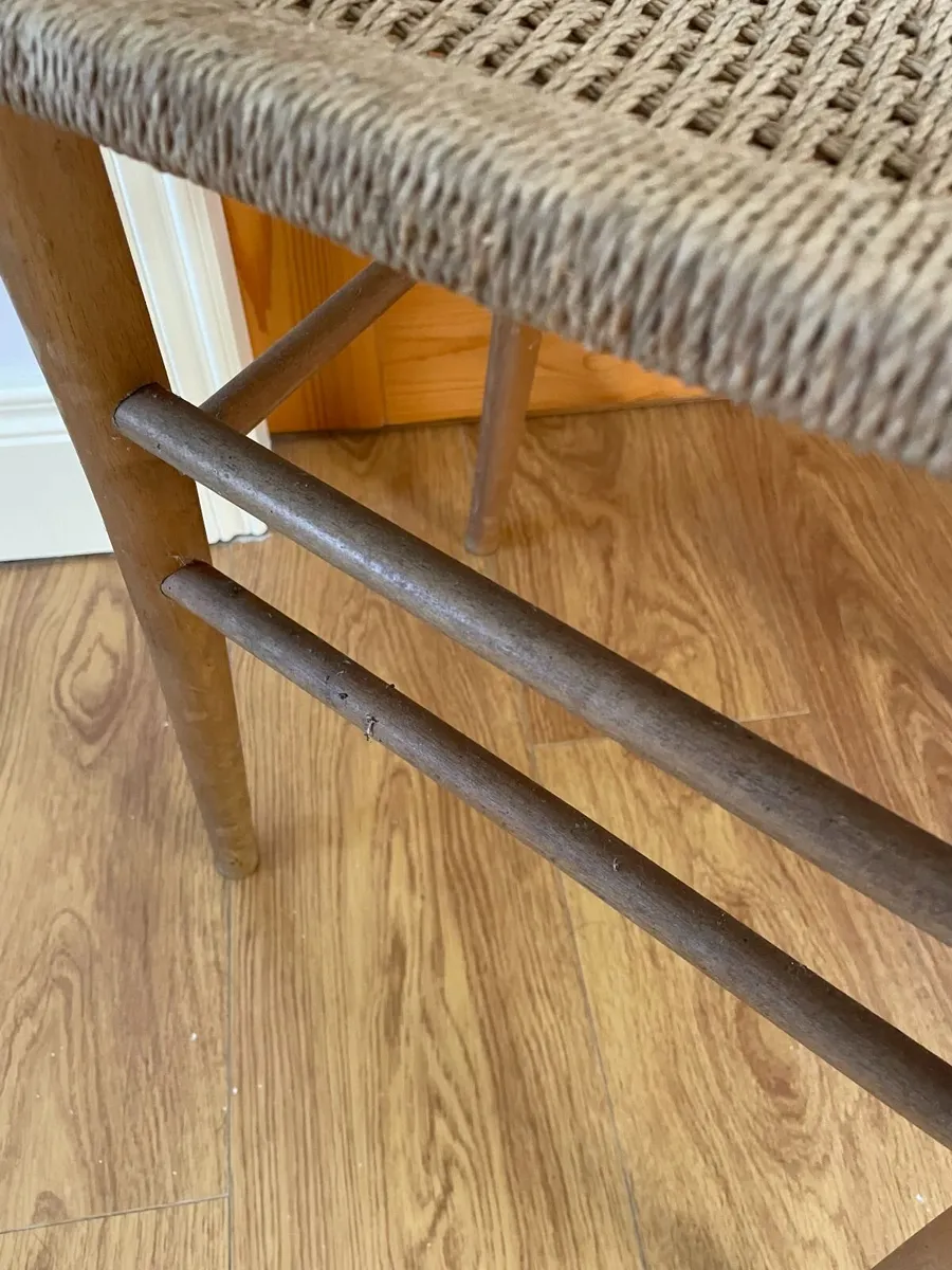 Vintage ladder-back chair. Rope seat - Image 4