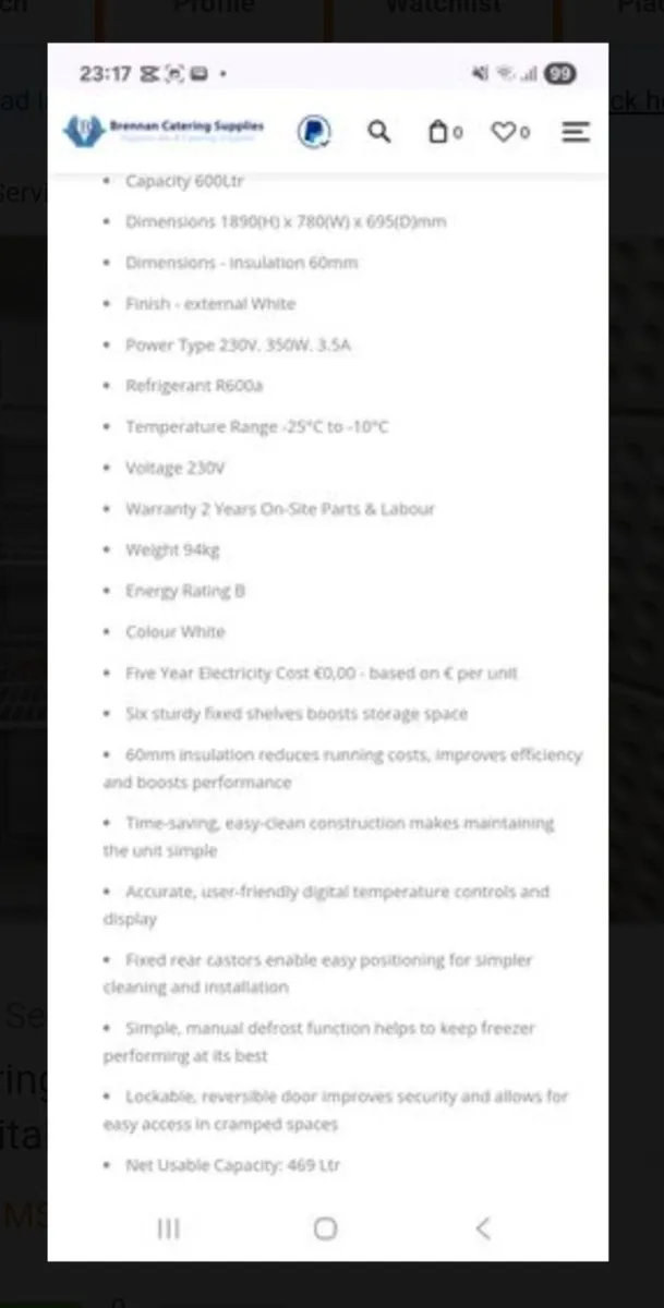 Brand New Polar C-Series upright Fridge Freezer 60 - Image 1