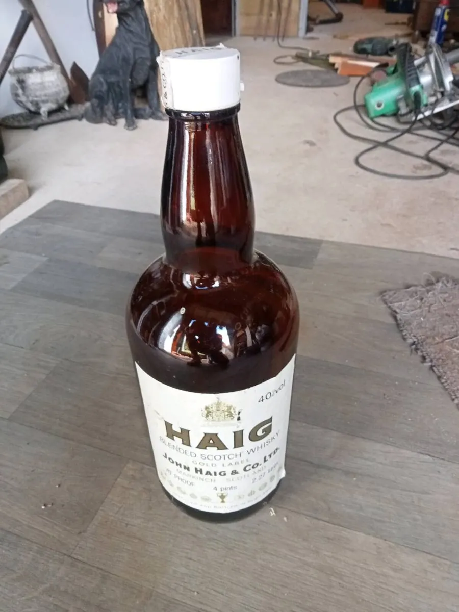 Two old 5 liter whiskey bottles - Image 1