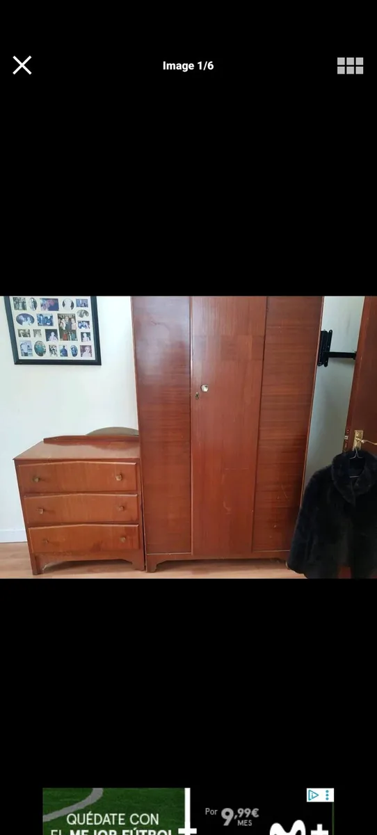 Wardrobe Chest Drawers & Dressing Table Vintage - Image 1