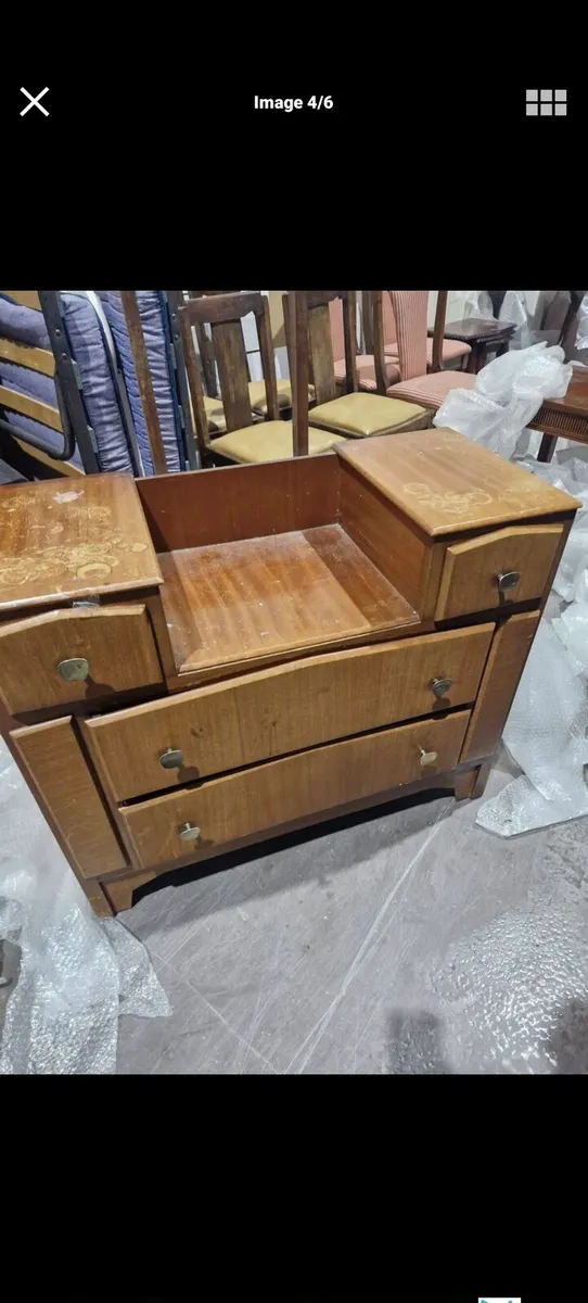 Wardrobe Chest Drawers & Dressing Table Vintage - Image 3