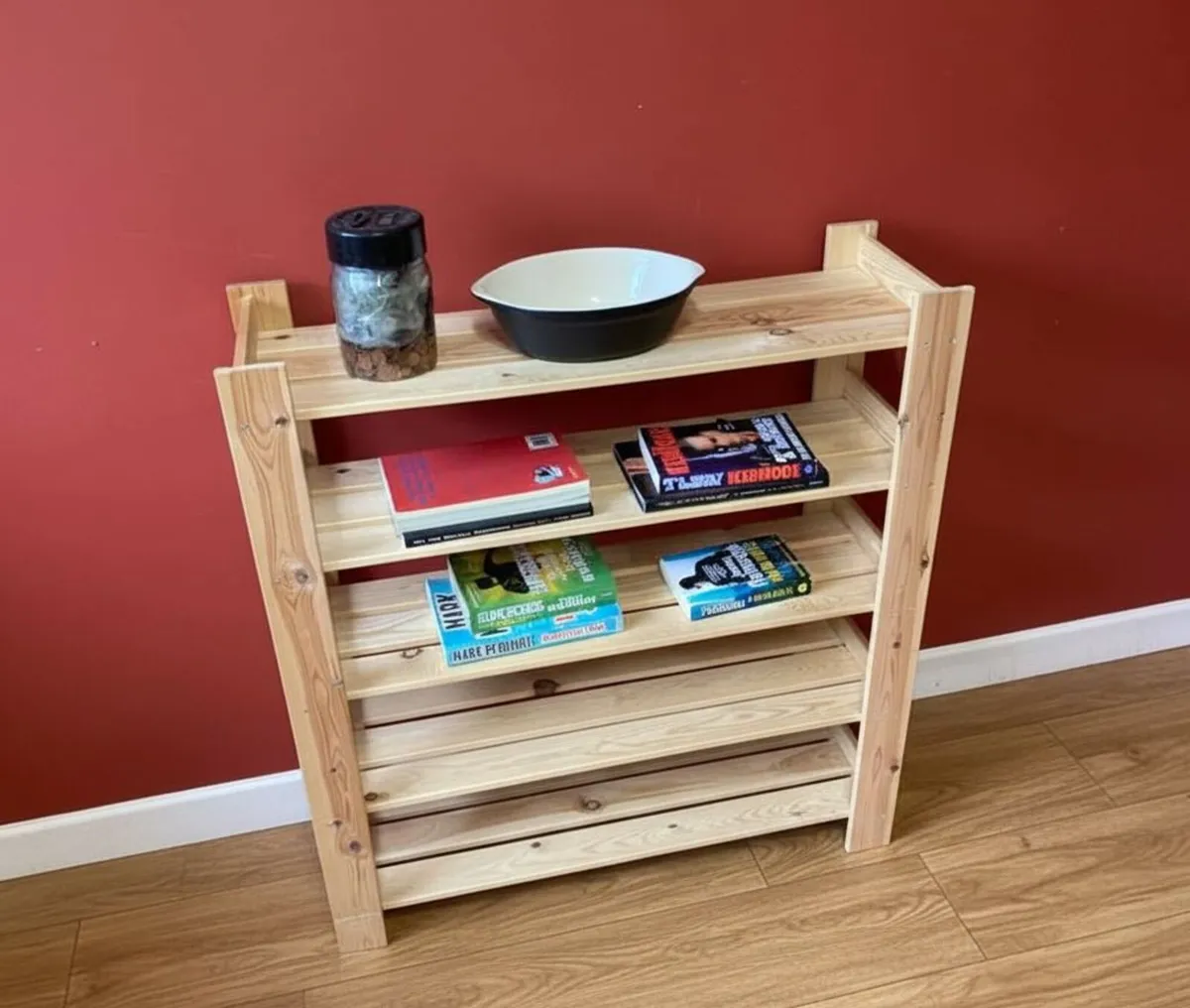 Solid Wood Bookshelf – Compact & Sturdy - Image 1