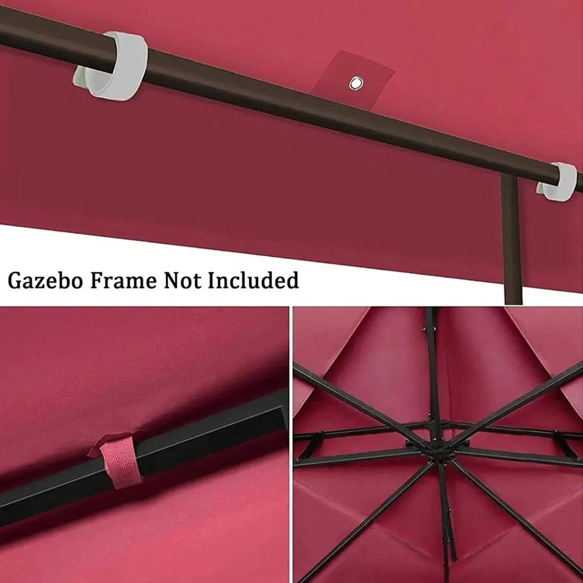 Gazebo Canopy Replacement Cover 3x3m Outdoor - Image 2