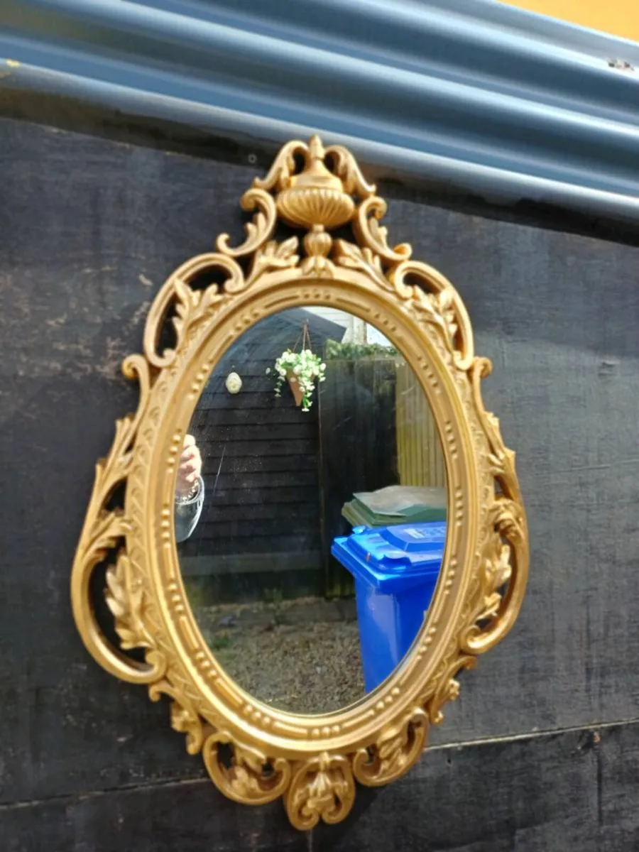 Vintage Gold Framed Mirror - Image 1