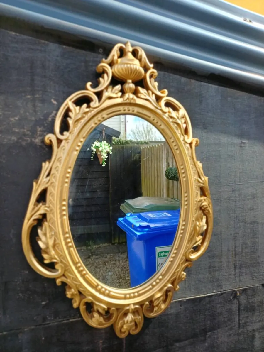 Vintage Gold Framed Mirror - Image 3
