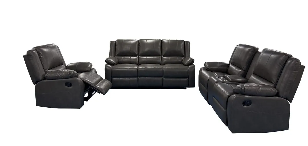 New Larsons 3+2 or 3+1+1 Leather Recliners - Image 2