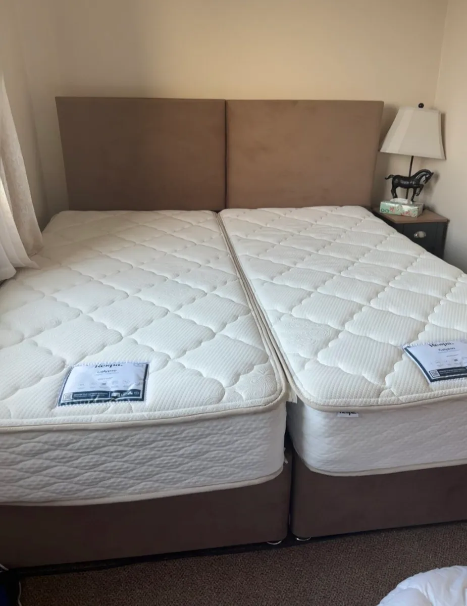 Large x 2 single or zip together double bed - Image 1