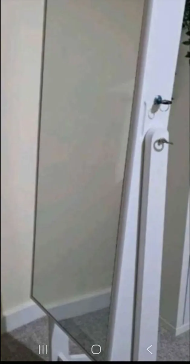 Lockable Jewellery Storage Mirror Armoire Freestan - Image 2