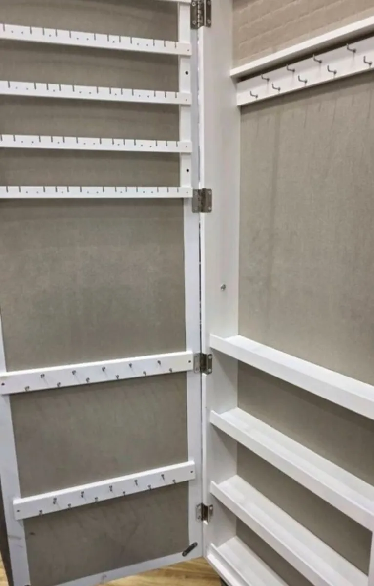 Lockable Jewellery Storage Mirror Armoire Freestan - Image 3