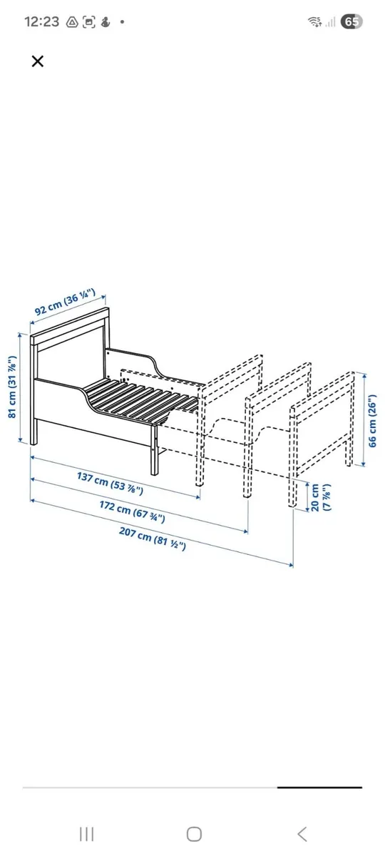 Toddler bed and mattress - Image 2