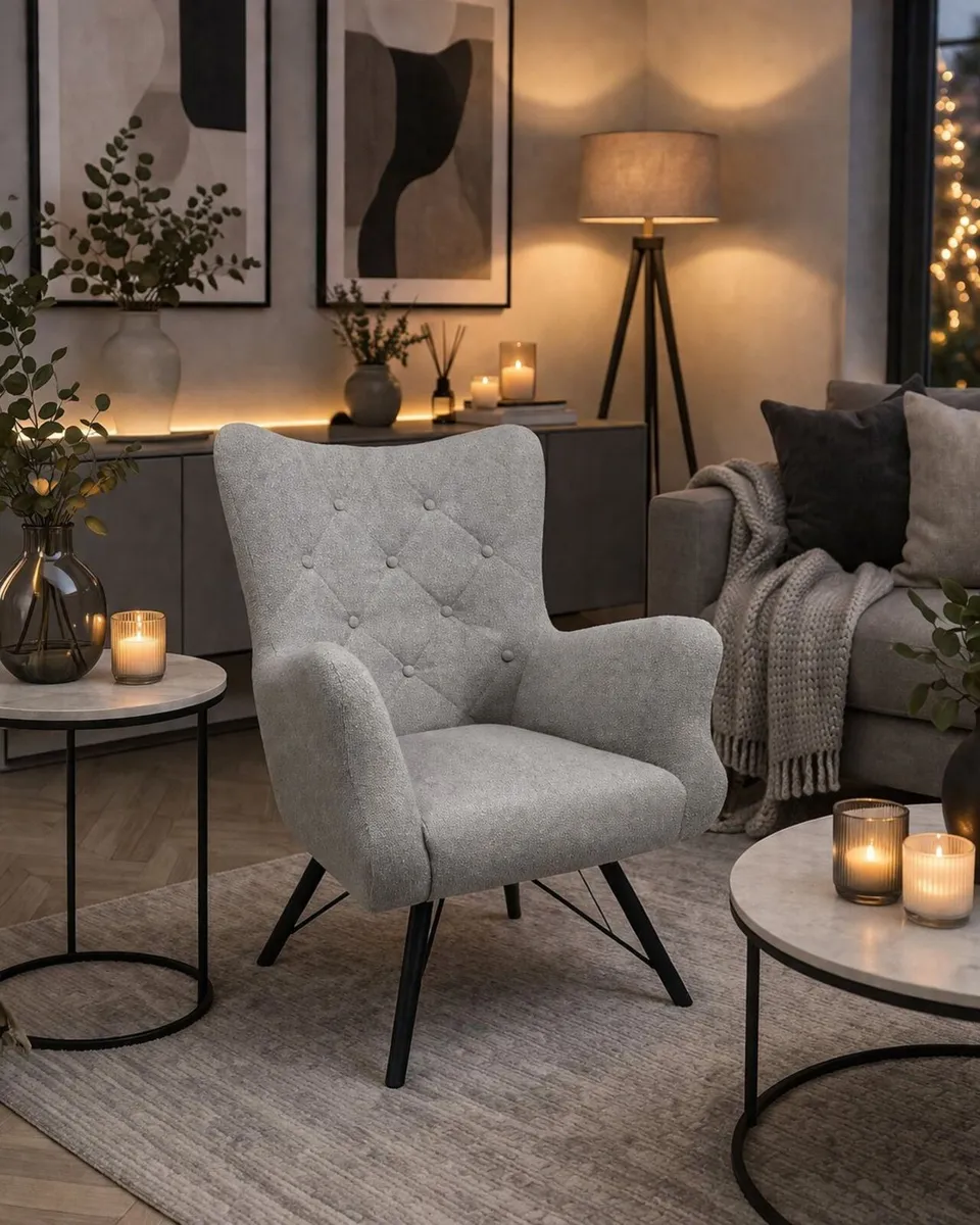 🪑 Modern Accent Chair – Contemporary Armchair – - Image 1