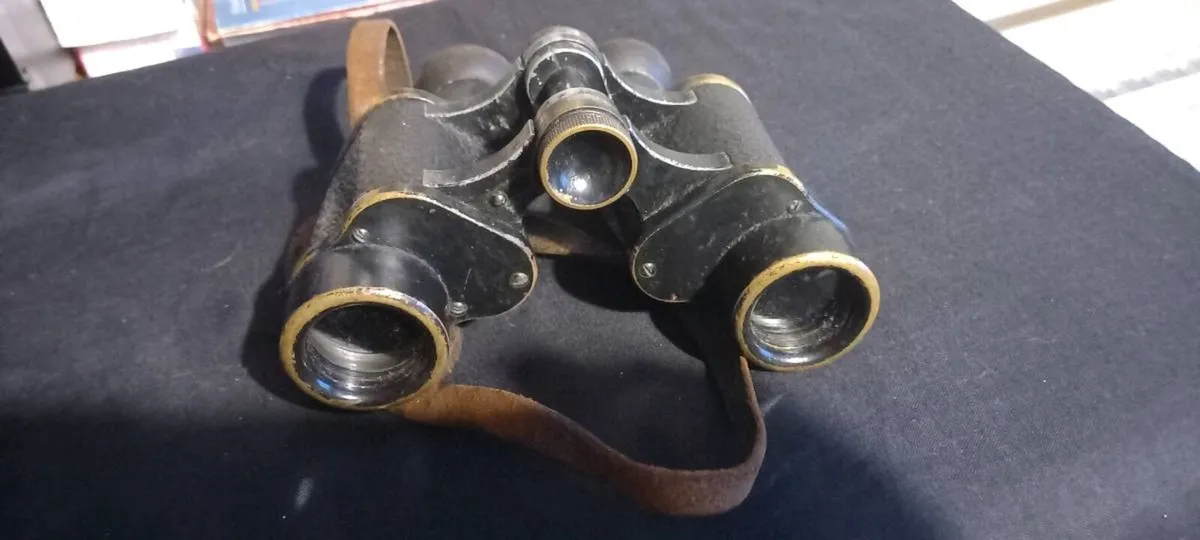 Vintage World War ll Carl Zeiss German Binoculars - Image 1