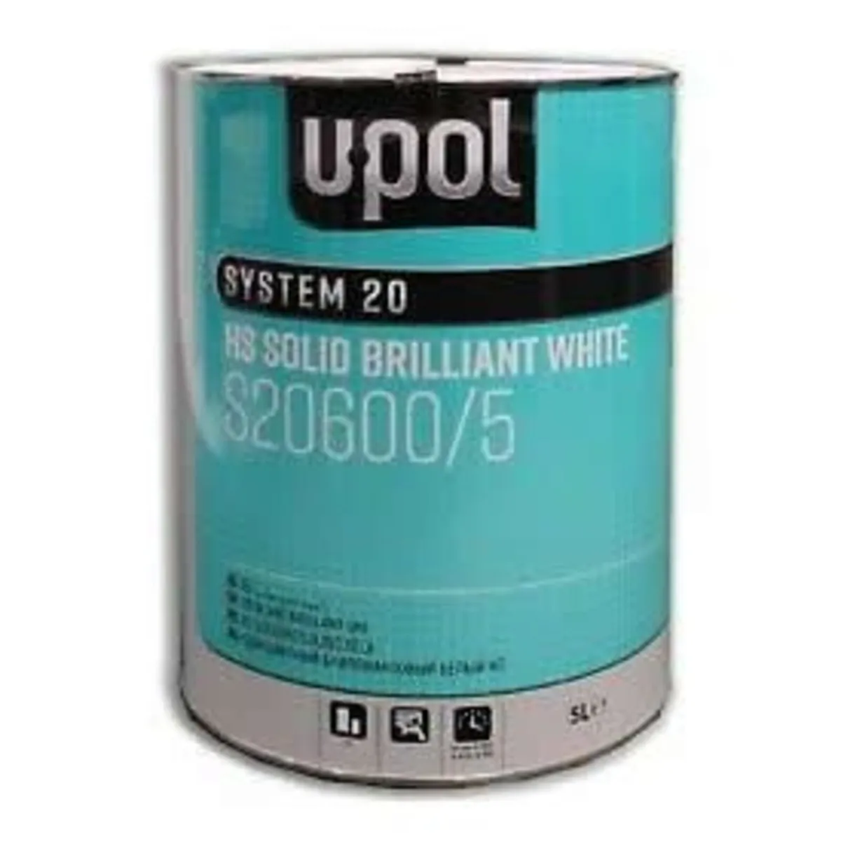 U-POL Solid Brilliant White Paint 5L – S20600/5 - Image 1