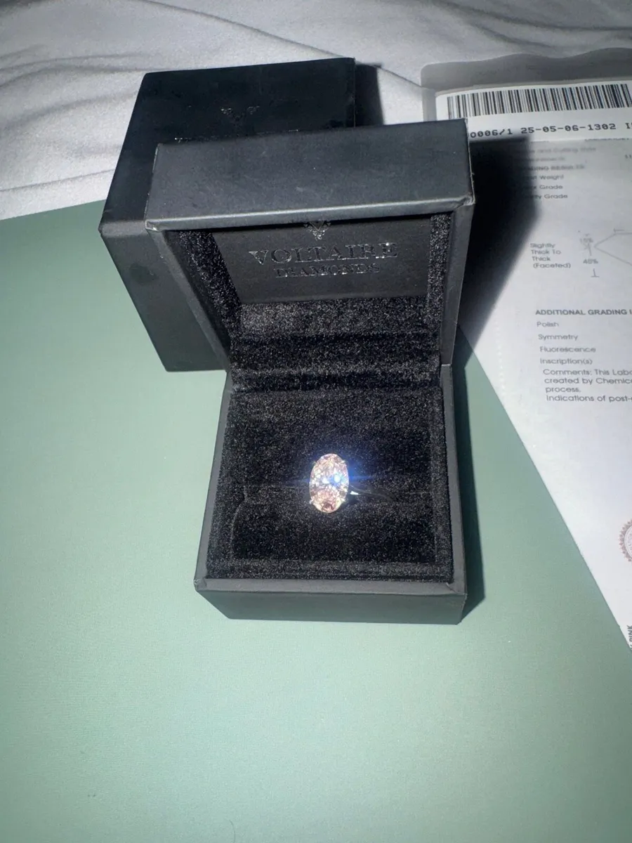 3.0CT Bespoke Engagement ring, fancy vivid pink - Image 1