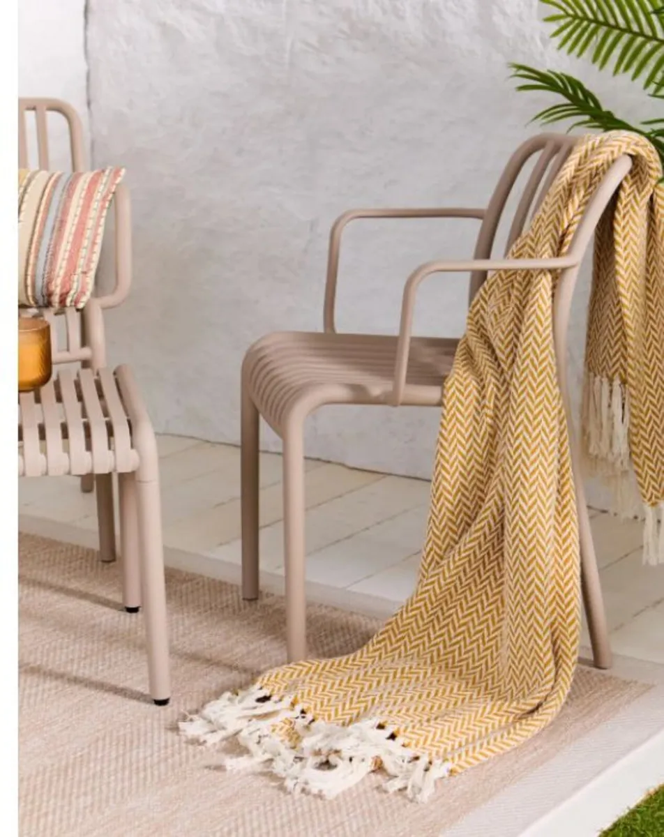 2 New Taupe Garden / Patio Chairs - Image 1