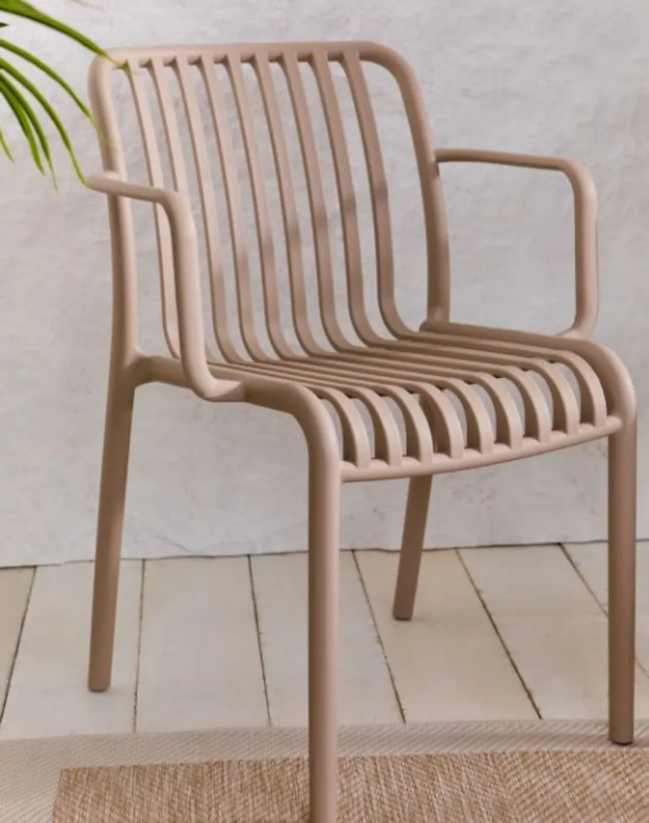 2 New Taupe Garden / Patio Chairs - Image 2