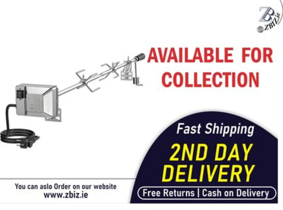 Universal BBQ Skewer Set w/ EU Motor Holder Kit - Image 1
