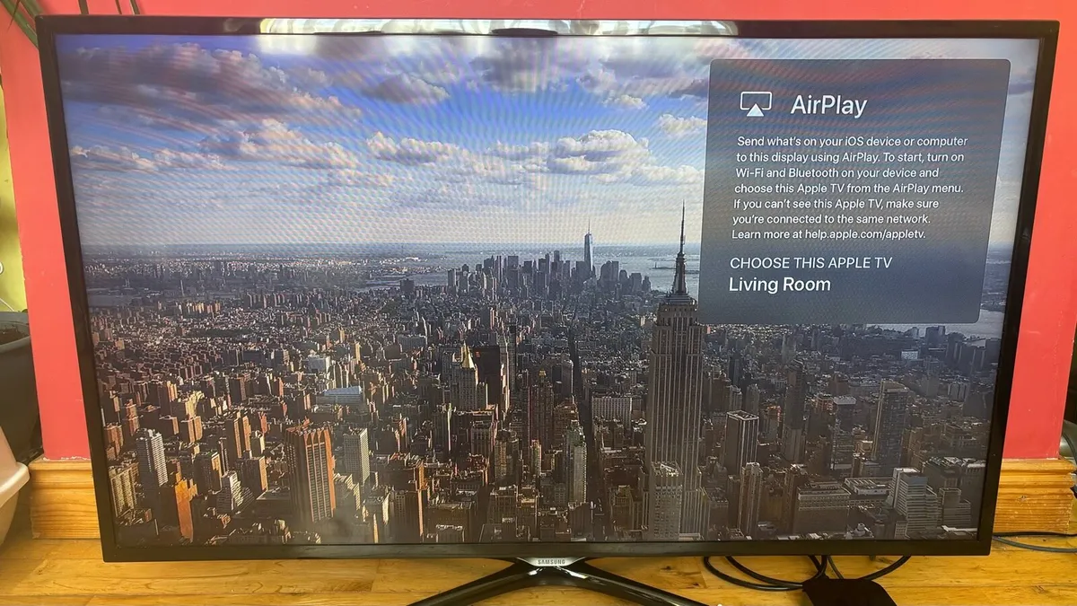 46” Samsung TV and Apple TV HD - Image 1