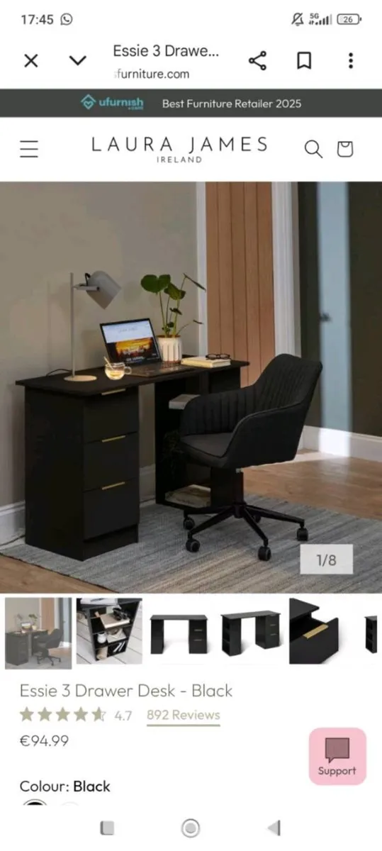 3 drawer desk - Image 3