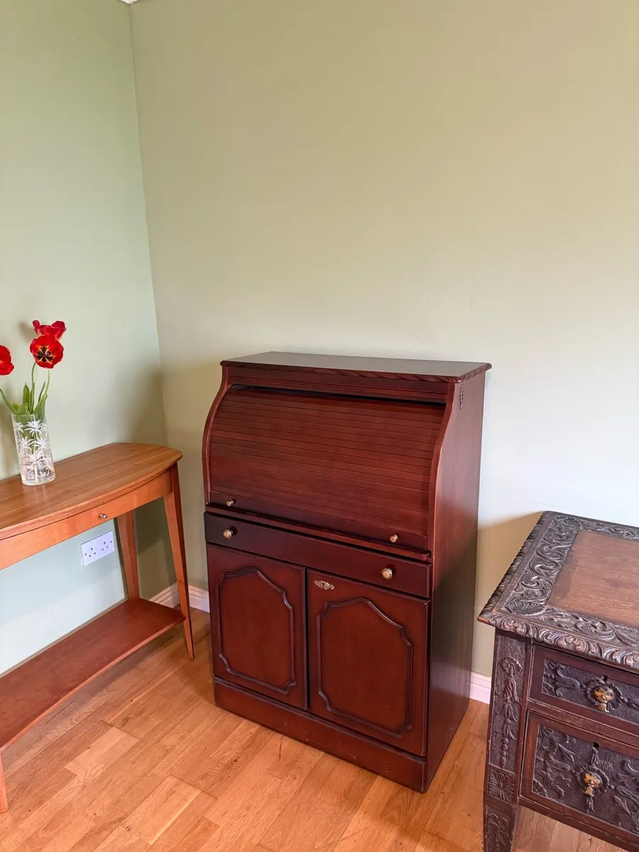 Roll Top writing desk - Image 2
