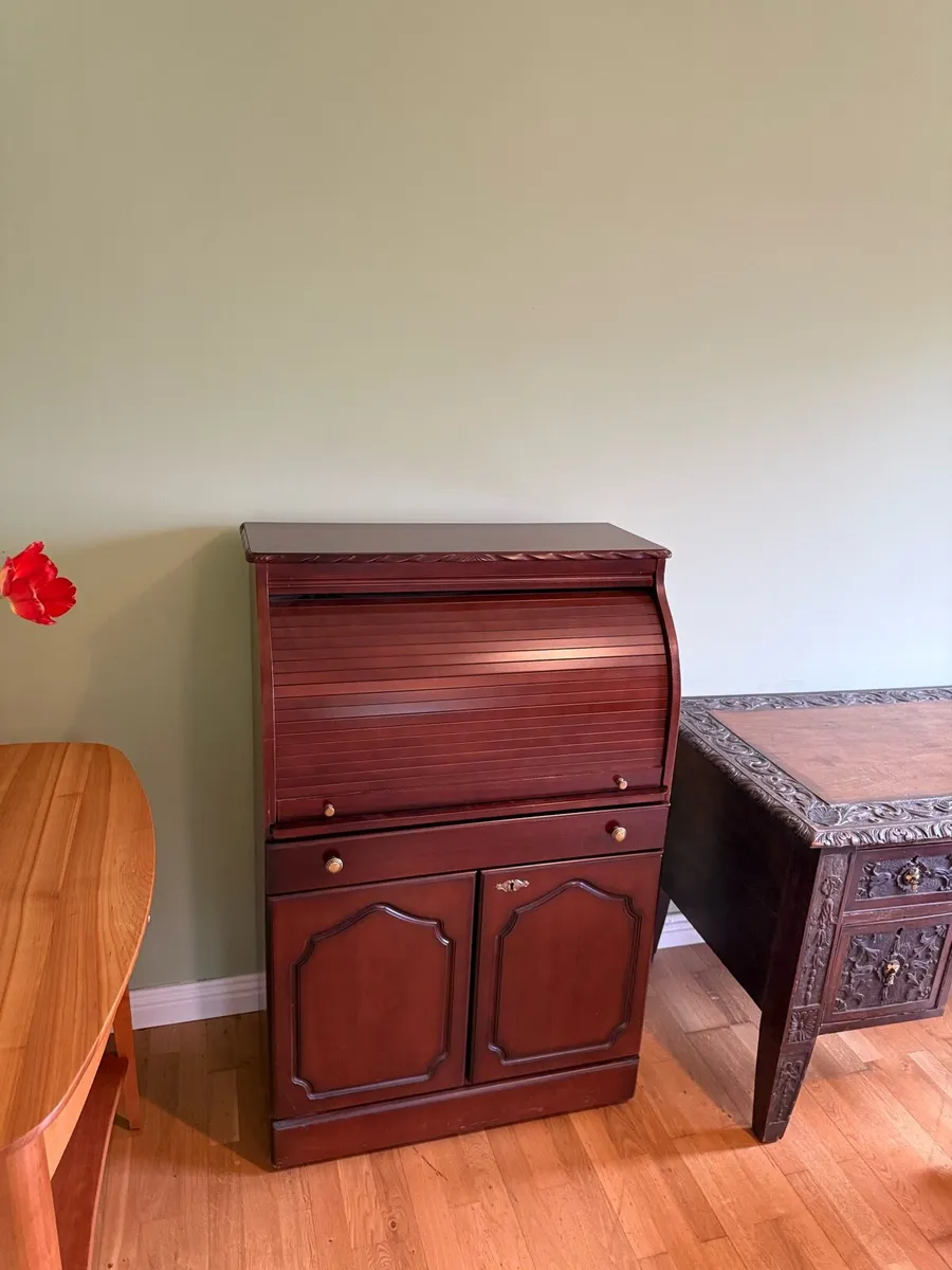 Roll Top writing desk - Image 3