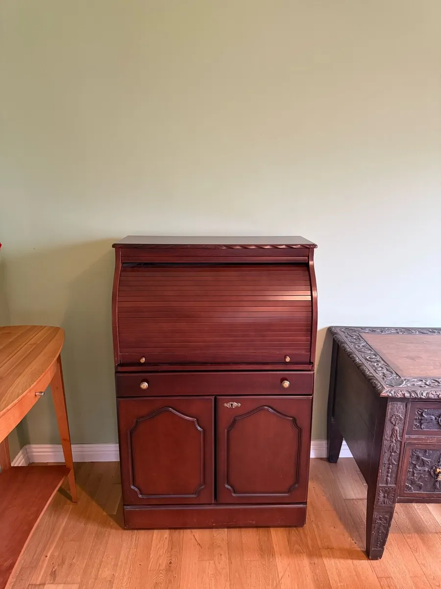 Roll Top writing desk - Image 1