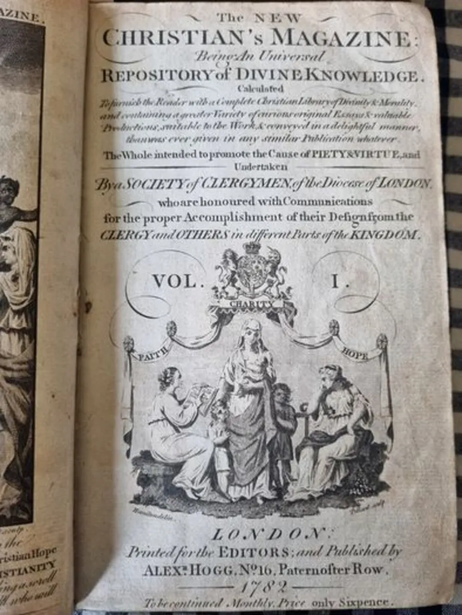 Two old books - Christian's Magazine 1782 - Image 1