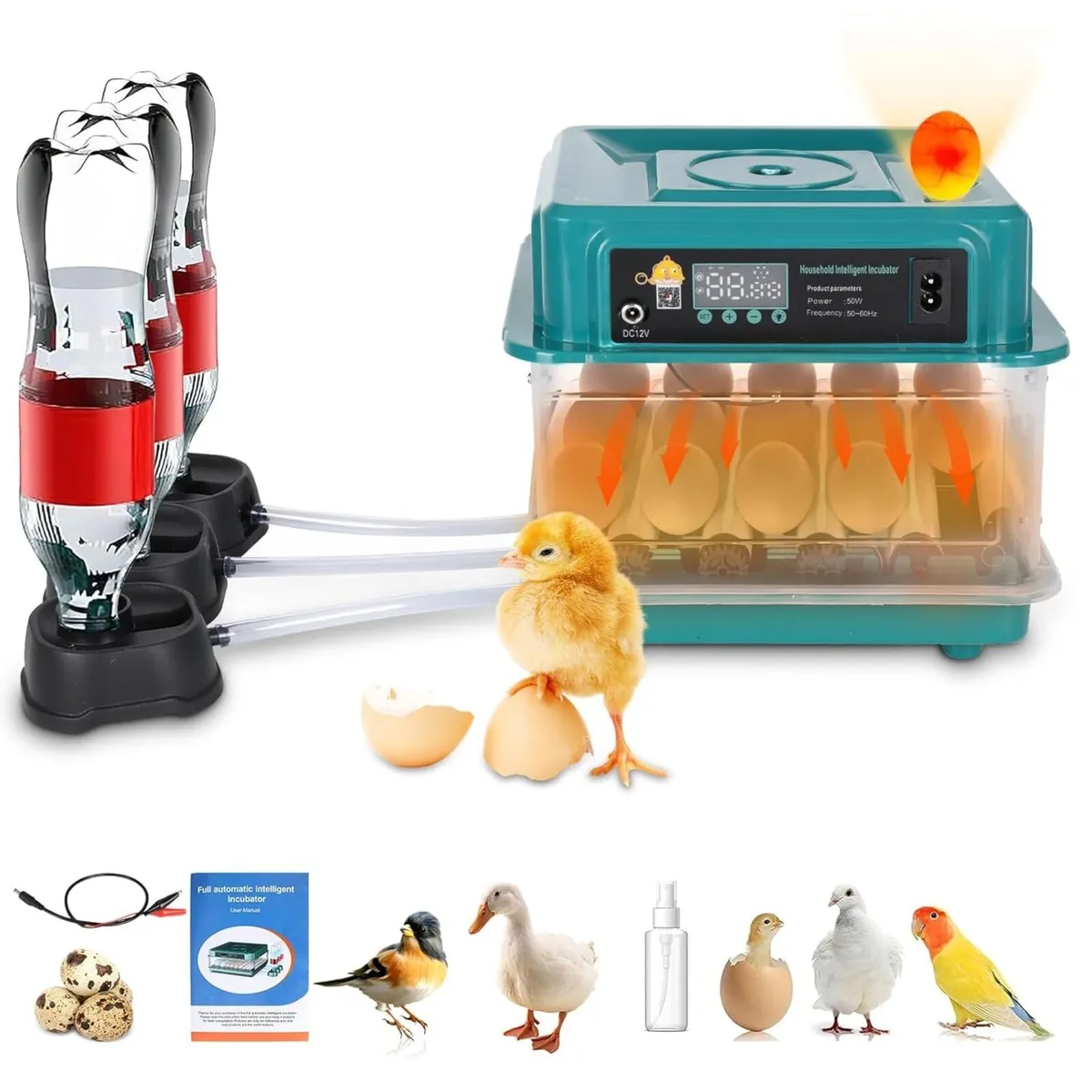 20 Egg Incubator Auto Turn Temp Humidity Control - Image 2