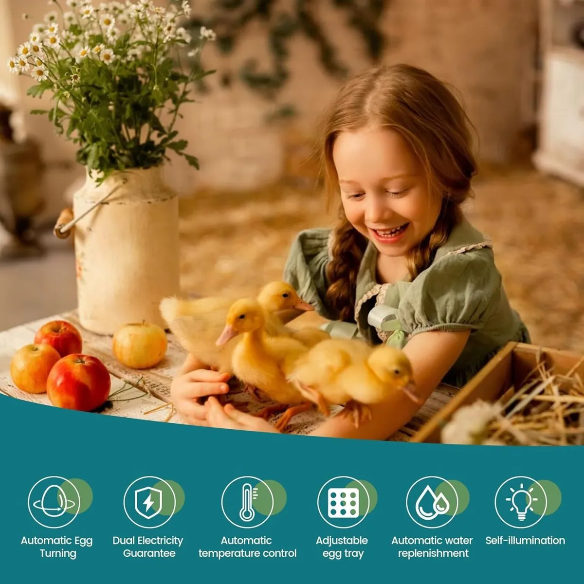 20 Egg Incubator Auto Turn Temp Humidity Control - Image 3