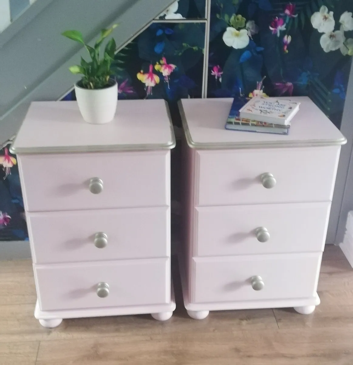 2 matching solid wood Lockers newly restyled - Image 1