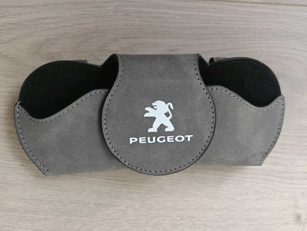 Case Sunglasses Holder Organizer with Peugeot Logo - Image 1