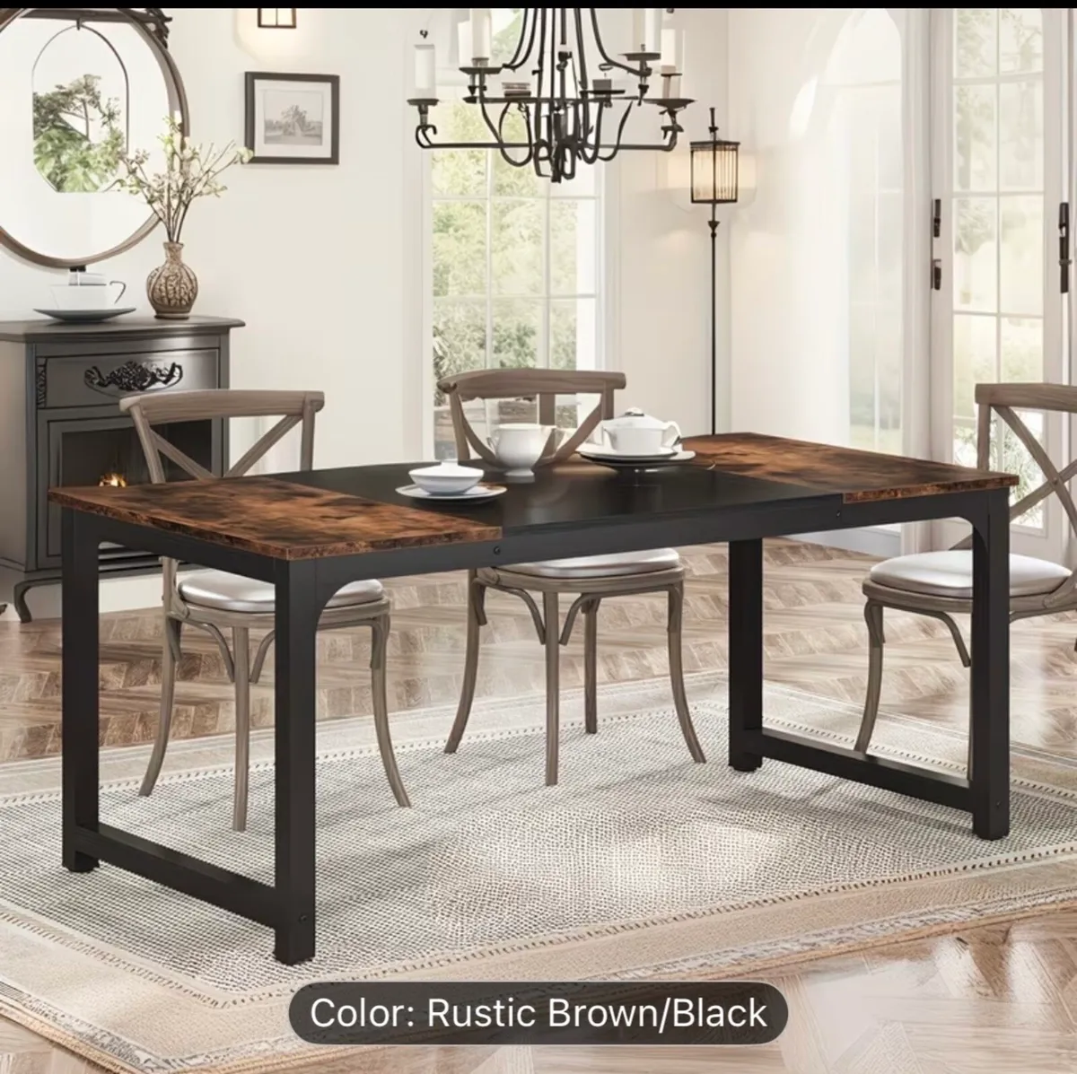 Brand New Rustic Dining Table (Still in Box) - Image 4