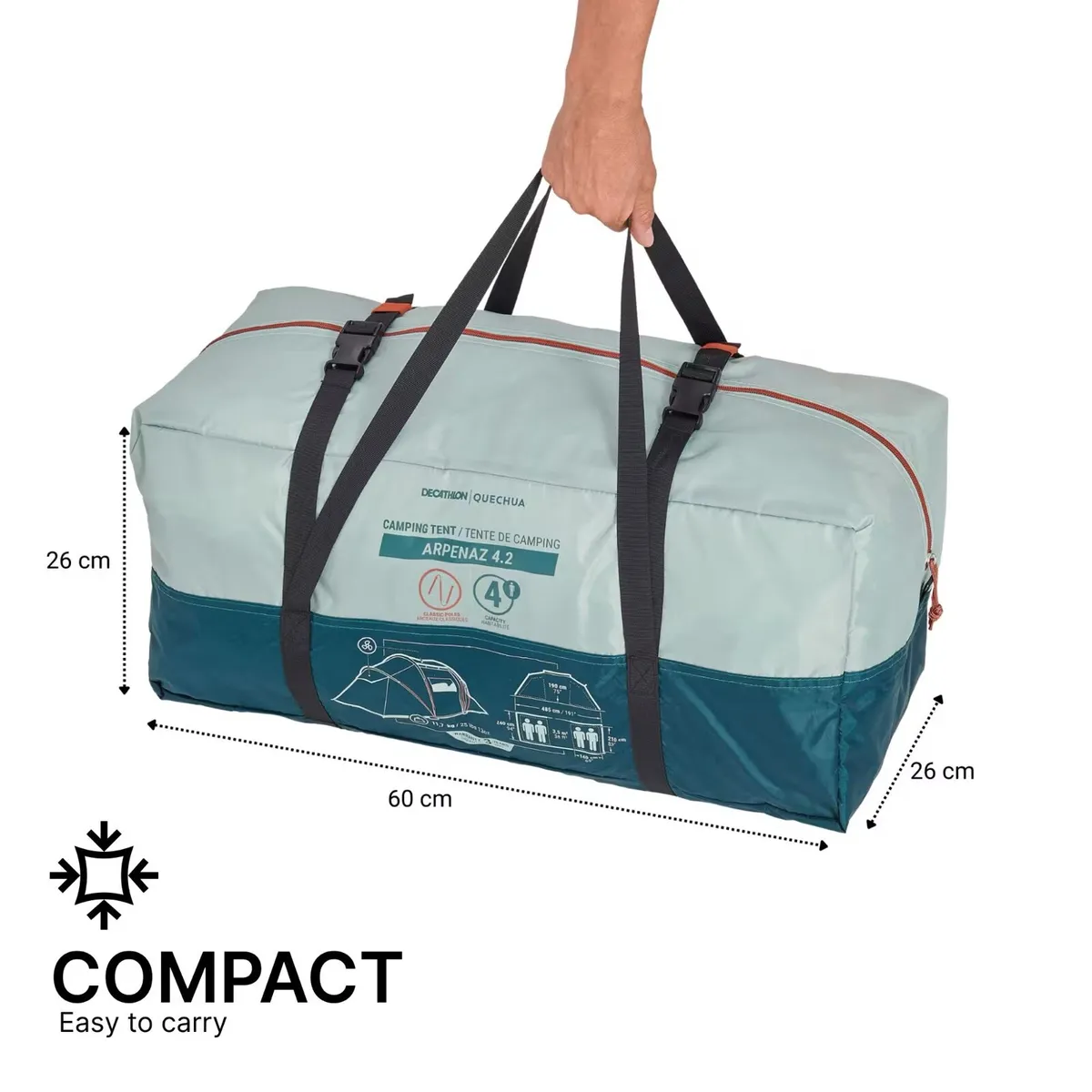 Quechua 4 man 2 bedroom tent - Image 2