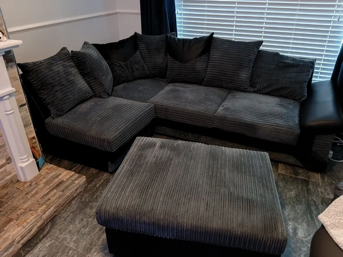 Right side L shaped couch with foot stool. - Image 1