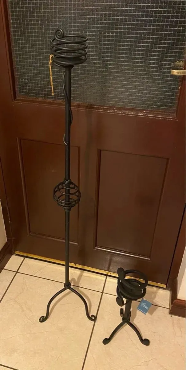 2 NEW Cast Iron Candle Holders Heritage Ironworks - Image 2