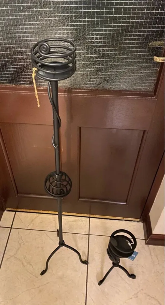 2 NEW Cast Iron Candle Holders Heritage Ironworks - Image 1