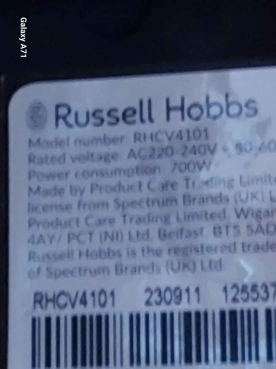 Russell Hobbs Model RHCV4101 Vacuum Cleaner - Image 3