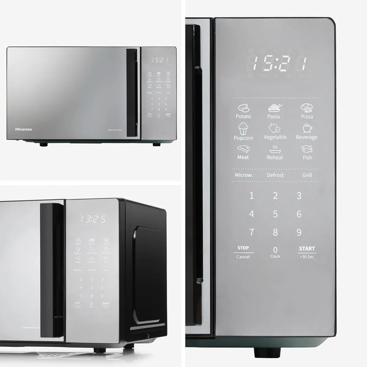 700 Watts 20 Litre Black Digital Solo Microwave - Image 4