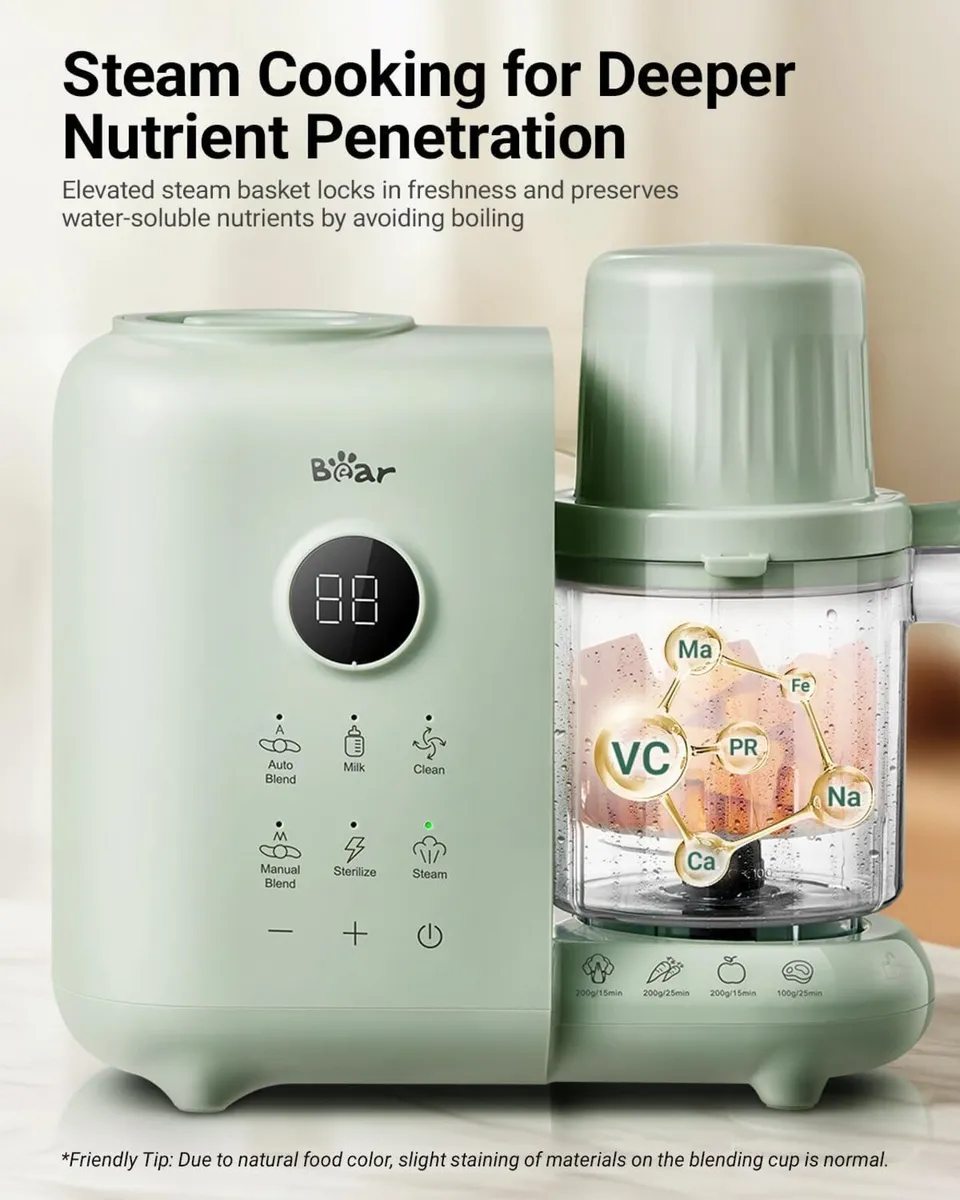 Baby Food Blender with Dual-Layer Steam Baskets - Image 3