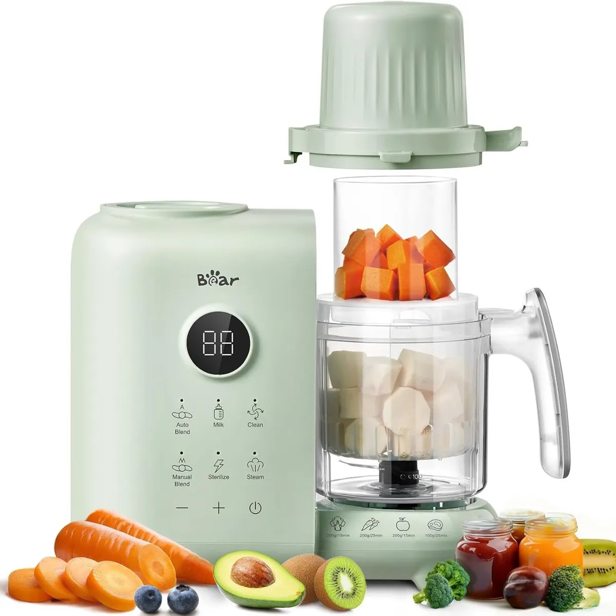 Baby Food Blender with Dual-Layer Steam Baskets - Image 1