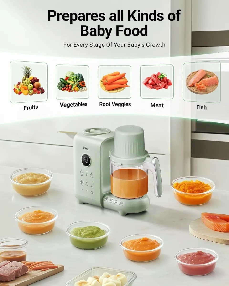 Baby Food Blender with Dual-Layer Steam Baskets - Image 4