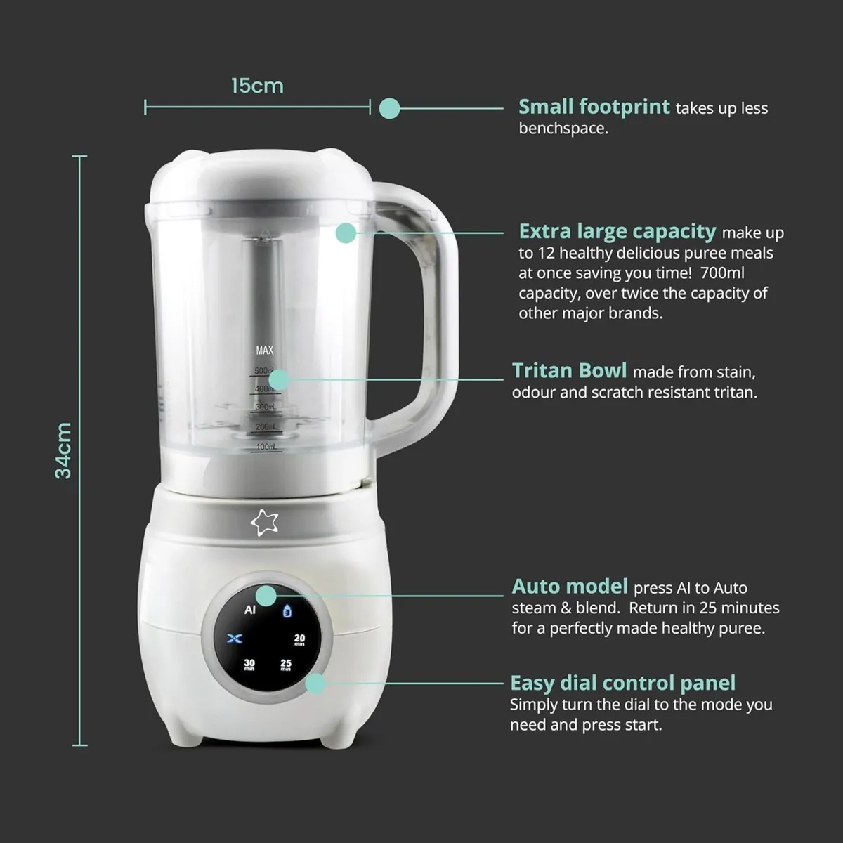 Automatic Baby Food Maker 4-in-1 AI-Powered - Image 3