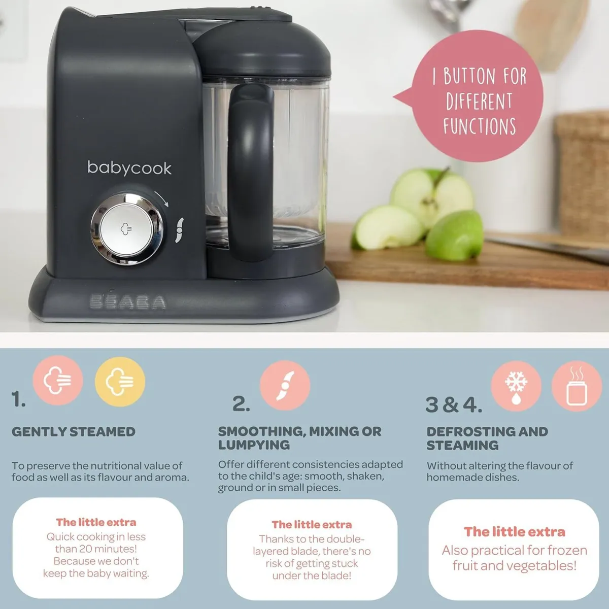BEABA Babycook Solo - 4 in 1 Baby Food Maker: - Image 4