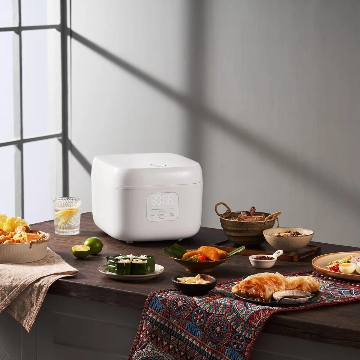 Mini Smart Rice Cooker 1.6 L 3.5 Cups Non-Stick - Image 2